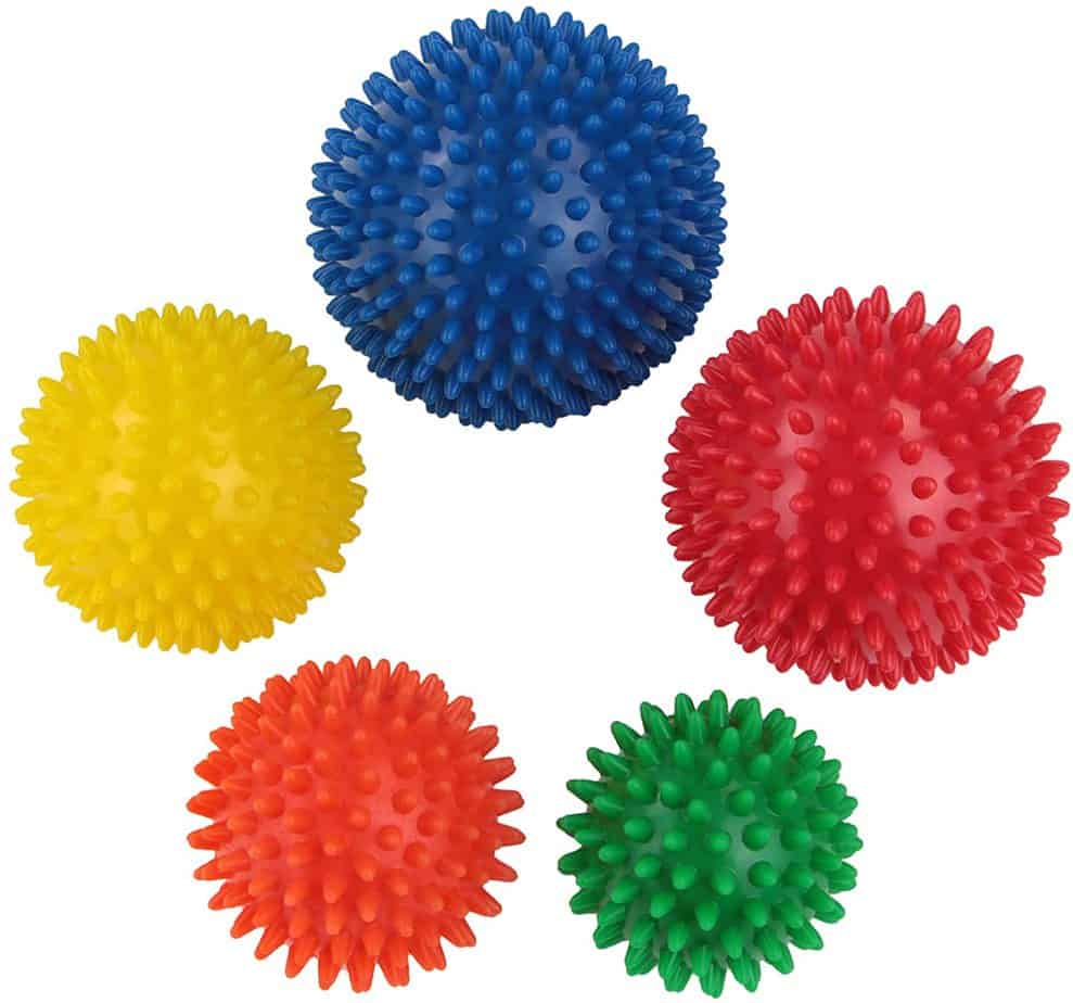 Sport massage ball set of 5 spiky balls